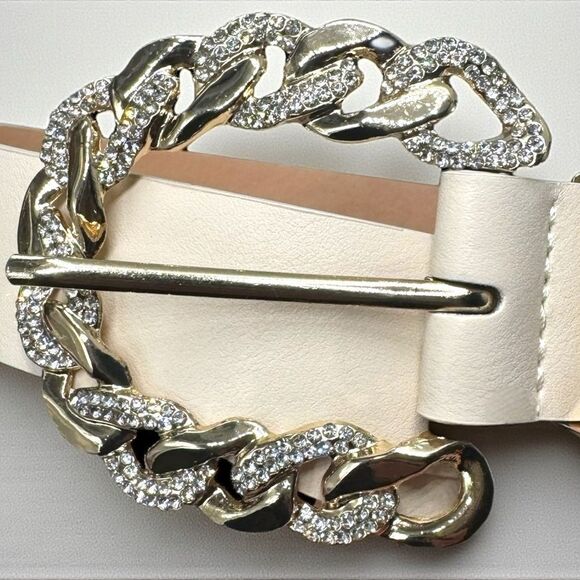 Glazed Calf Belt with Nickel or Gold Buckle - w.kleinberg Ayure Gemstone Leather Belt l Gold Hardware l Medium l NWT